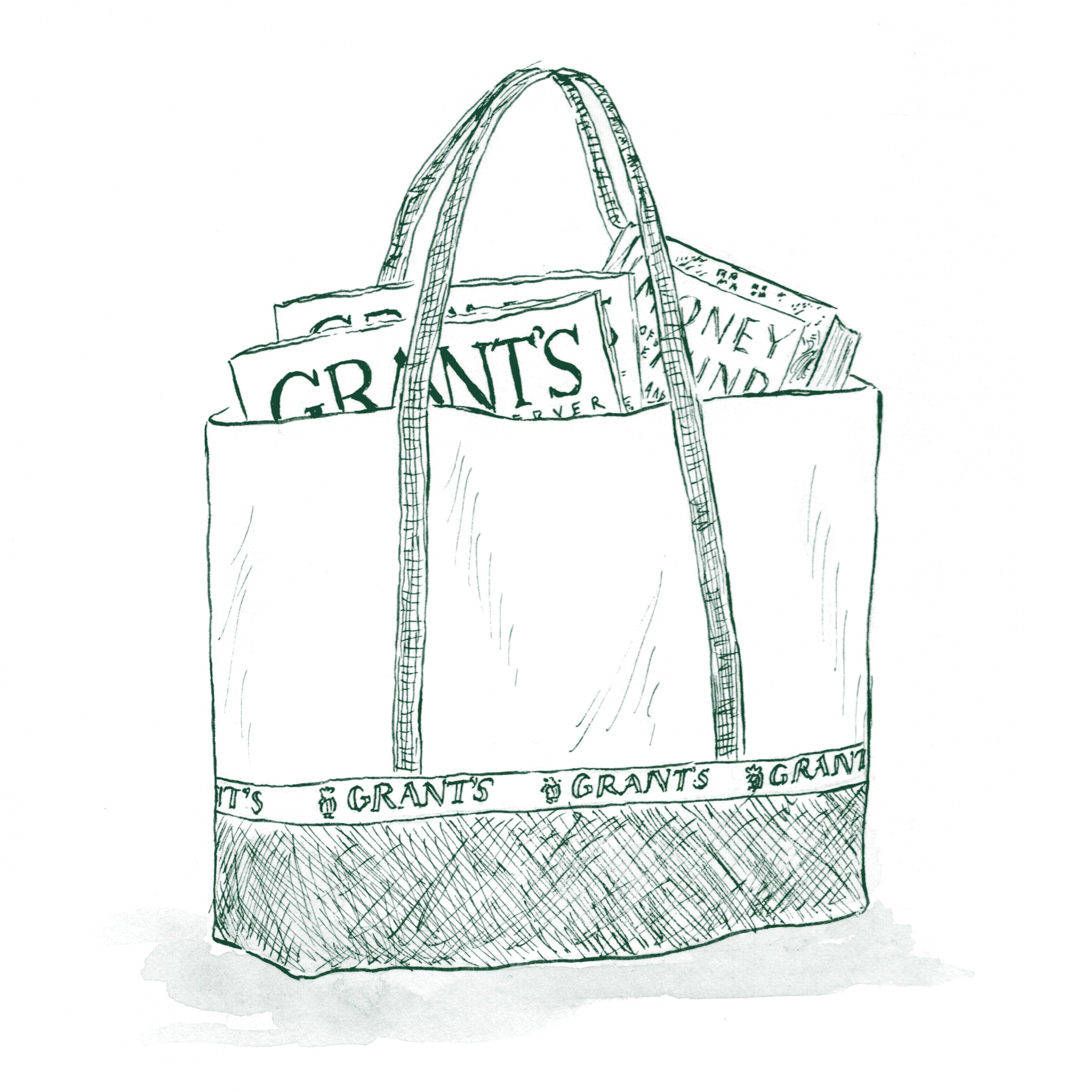 Canvas bag outlet drawing